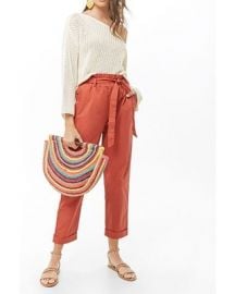 Belted Paperbag Pants by Forever 21 at Forever 21