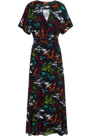 Belted Pleated Printed Crepe Maxi Dress by Missoni at The Outnet