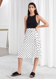 Belted Polka Dot Midi Skirt at & Other Stories