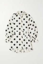 Belted Polka Dot Shirtdress by Halpern at Net A Porter