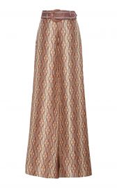 Belted Printed Silk Wide-Leg Pants at Moderoperandi