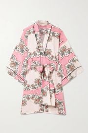 Belted Printed Silk crepe de chine Robe by Rodarte at Net A Porter