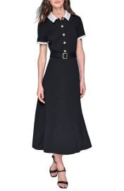 Belted Scuba Crepe Midi Dress at Nordstrom