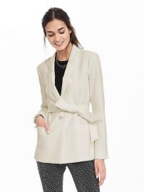 Belted Shawl-Collar Blazer at Banana Republic