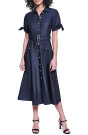 Belted Short Sleeve Midi Shirtdress at Nordstrom
