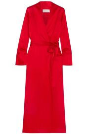 Belted Silk-Satin Robe by Michelle Mason at The Outnet