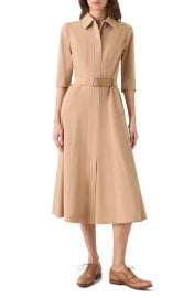 Belted Stretch Denim Midi Dress at Nordstrom