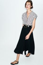Belted Striped Combi Midi Dress at Zara