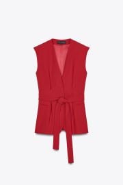 Belted Vest Zw Collection at Zara