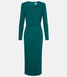 Belted crêpe midi dress at Mytheresa