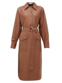 Belted faux leather shirtdress at Matches