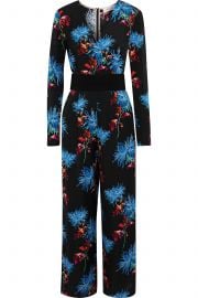 Belted floral-print silk jumpsuit at The Outnet