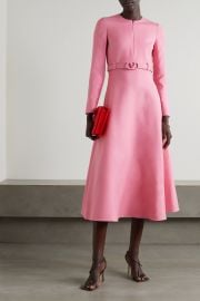 Belted wool and silk-blend crepe dress at Net a Porter