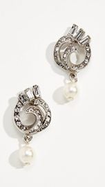 Ben-Amun Swirl Imitation Pearl Drop Post Earrings at Shopbop