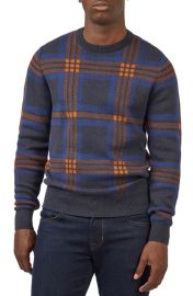 Ben Sherman Jacquard Check Cotton Crewneck Sweater at Nordstrom