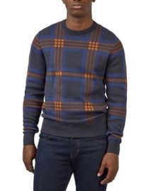 Ben Sherman Mens Jacquard Check Pullover Crewneck Embroidered Sweater Reviews - Sweaters - Men - Macys at Macys