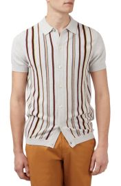 Ben Sherman Stripe Cotton Polo Sweater at Nordstrom