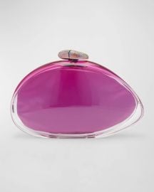 Benedetta Bruzziches Ariel Clear Silk Clutch Bag at Neiman Marcus