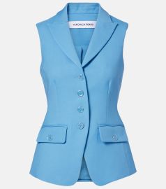 Benny single-breasted vest in blue - Veronica Beard at Mytheresa