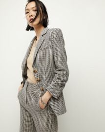 Berkshire Houndstooth Dickey Jacket at Veronica Beard