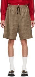 Bermuda Branded Jersey Shorts by Gucci at Ssense