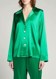 Bernadette Pajama Silk Button Down Top at Bergdorf Goodman