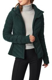 Bernard Hooded Quilted Water Repellent Jacket in Dark Forest at Nordstrom Rack