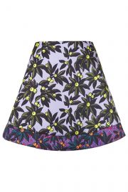 Berry print skater skirt at Topshop