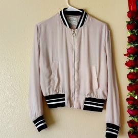 Bershka Jackets amp Coats Silk Light Pink Jacket By Bershka Poshmark at Poshmark