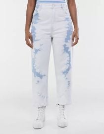 Bershka Tie dye jeans in white at ASOS