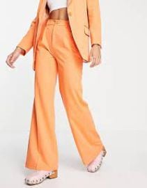 Bershka tailored pants in orange - part of a set at ASOS