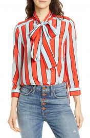 Berta Tie Neck Silk Blouse at Nordstrom