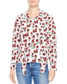 Bessie Silk Sash Top by Sandro at Bloomingdales