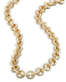 Beth Pavé Linked Ring Collar Necklace, 16\
