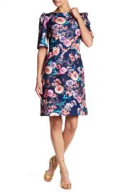 Betsey Johnson   Floral Scuba A-Line Dress   Nordstrom Rack at Nordstrom Rack