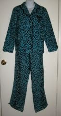 Betsey Johnson Blue Leopard Print PJs at eBay