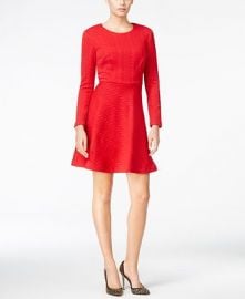 Betsey Johnson Cable-Knit Fit and Flare Dress at Macys