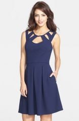 Betsey Johnson Cutout Fit andamp Flare Dress at Nordstrom