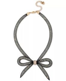 Betsey Johnson Mesh Bow Collar Necklace  Reviews - Necklaces - Jewelry  Watches - Macys at Macys