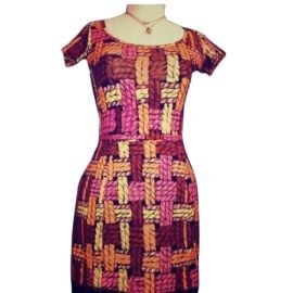 Betsey Johnson Multicolored Knit Dress at Depop