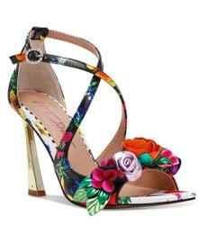 Betsey Johnson Women39s Mikah Floral Stiletto Dress Sandals - Macy39s at Macys