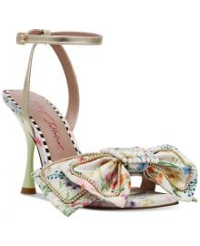 Betsey Johnson Womens Denly Bow Two-Piece Stiletto Dress Sandals - Macys at Macys