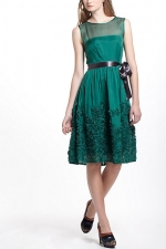 Marley's green dress from Anthropologie at Anthropologie