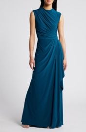 Betsy & Adam Ruched Sleeveless Gown at Nordstrom