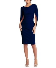 Betsy Adam Caped Sheath Dress at Macys