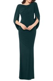 Betsy Adam Drape Sleeves Trumpet Evening Gown at Nordstrom