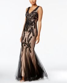 Betsy Adam Soutache Mermaid Gown Reviews - Dresses - Women - Macys at Macys