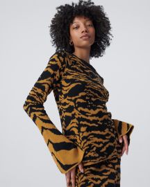 Beverly Knit Jacquard Sweater by Diane von Furstenberg at DvF