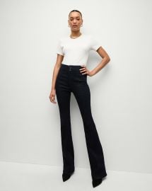 Beverly Skinny-Flare Jean in Indigo Wash at Veronica Beard