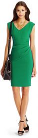 Bevin Dress in Emerald at DvF